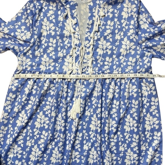 Made with ❤️ Blue Size XXL Printed Knee Length Tunic Dress - Picture 9 of 13